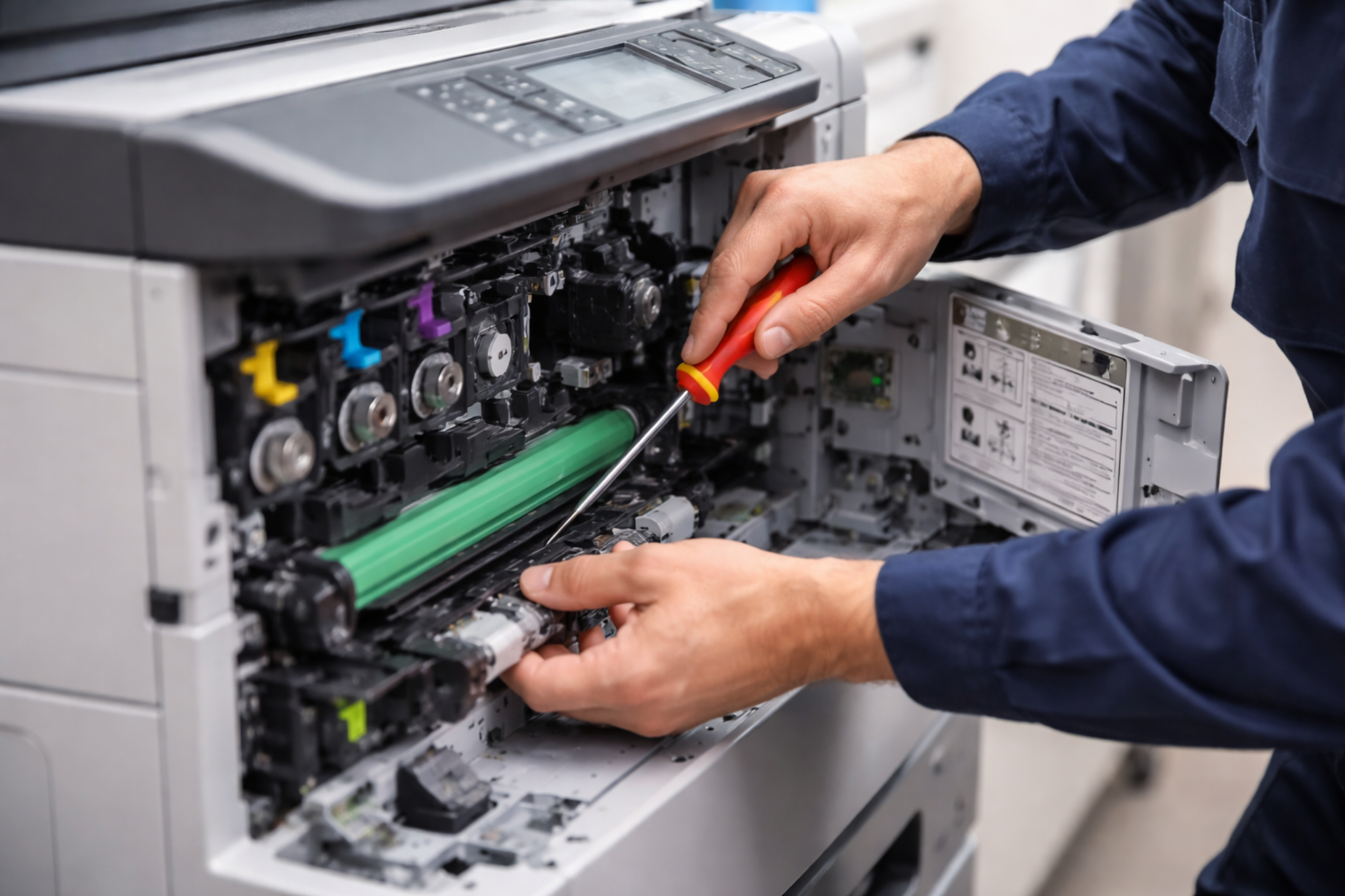 Intervention technique sur un photocopieur professionnel